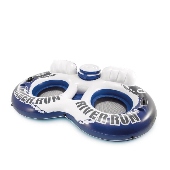 Intex River Run II 2 Person Tube Float + Cooler - Picture 1 of 14